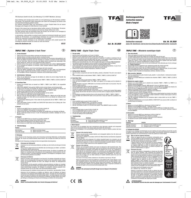 TFA TRIPLE TIME User manual