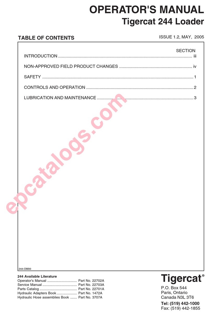 Tigercat 244 Operator's manual