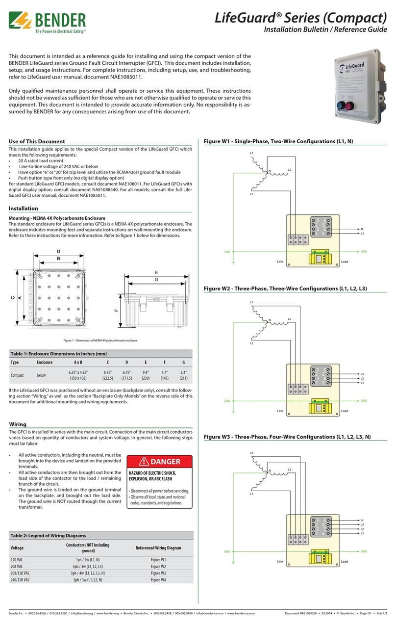 Bender LifeGuard Compact Series reference guide Bender LifeGuard Compact Series reference guide