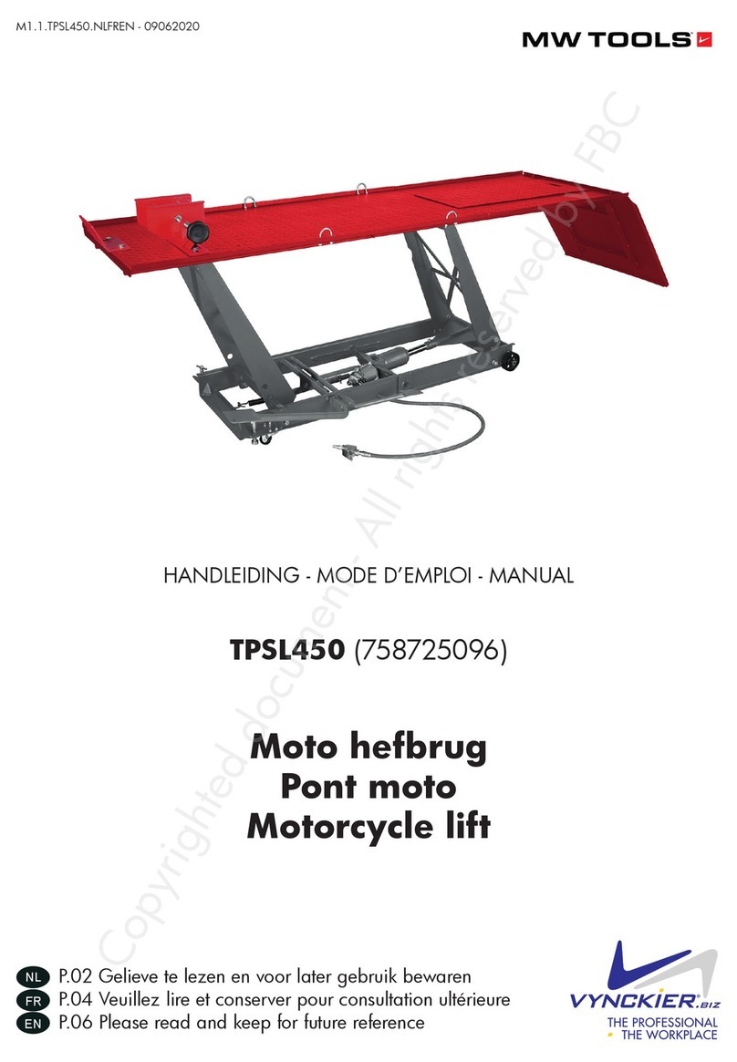 MW TOOLS TPSL450 manual