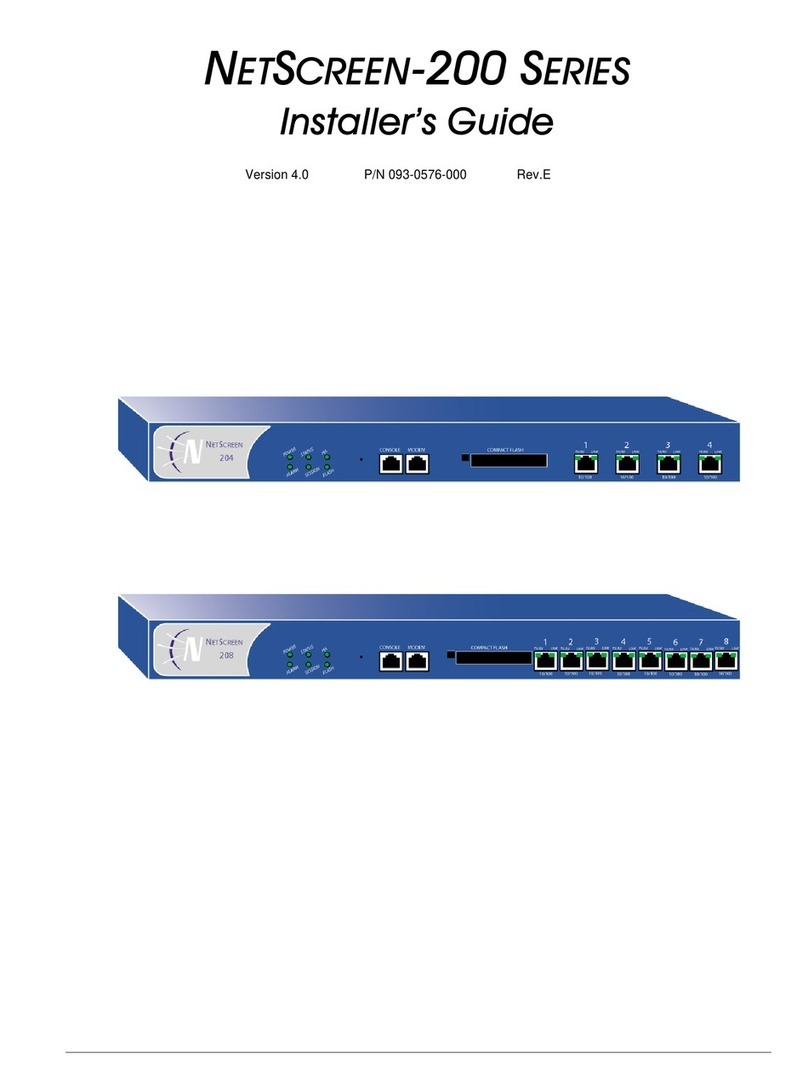 Juniper NETSCREEN-200 SERIES Installer's guide