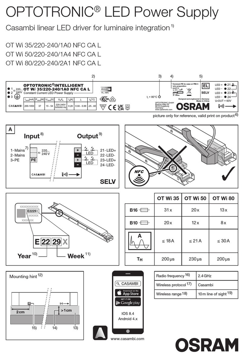 Osram OPTOTRONIC OT Wi 35/220-240/1A0 NFC CA L manual