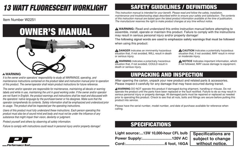 Performance Tool W2251 User manual