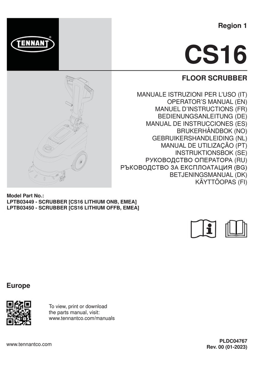 Tennant CS16 Operator's manual