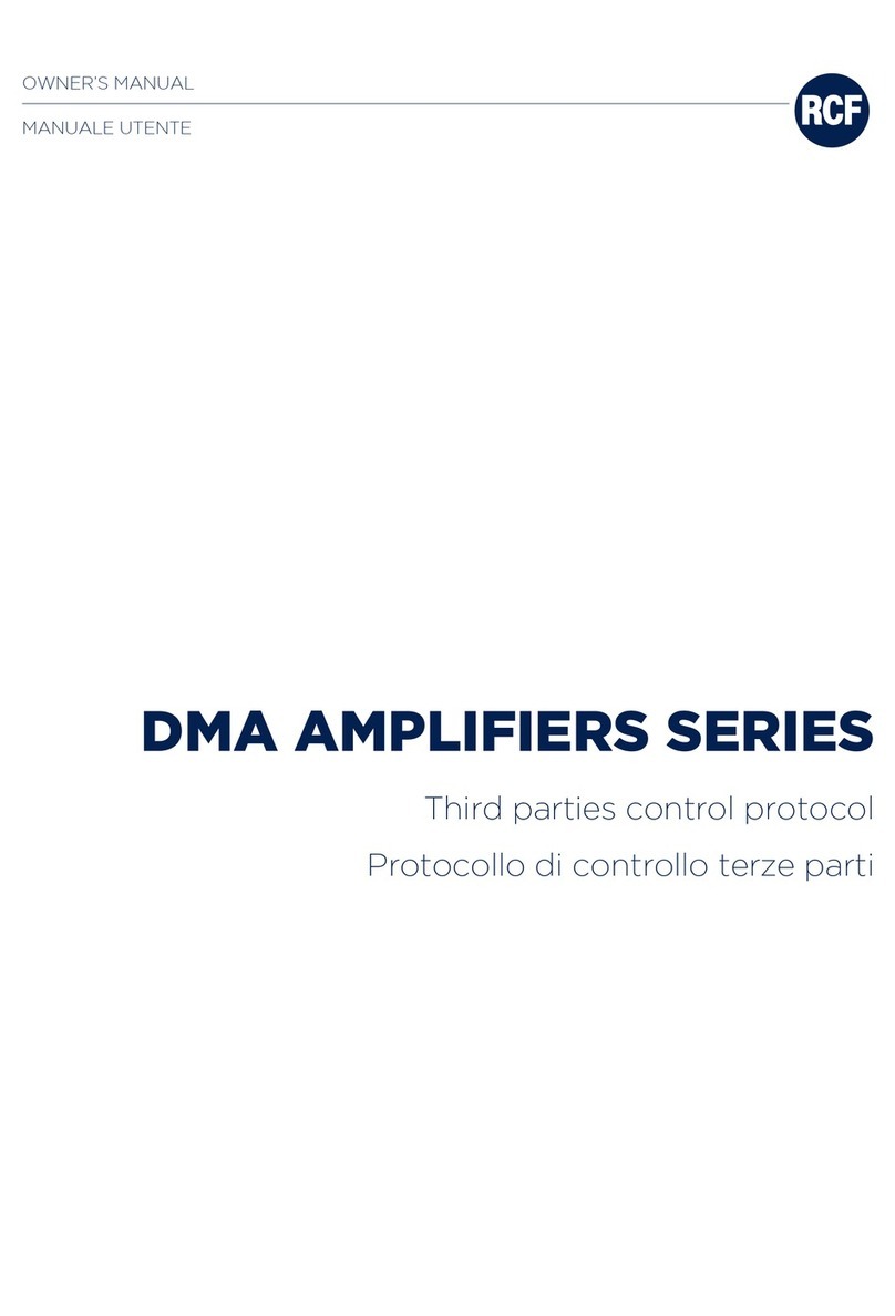 RCF DMA 82 owner's manual