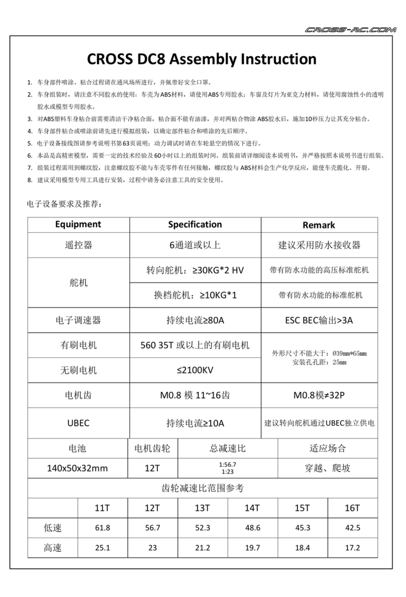 CROSSRC CROSS DC8 User manual
