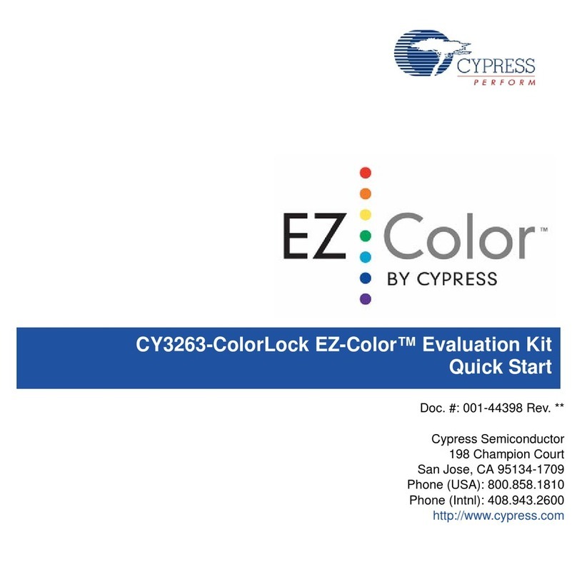 Cypress EZ-Color CY3263-ColorLock User manual Cypress EZ-Color CY3263-ColorLock User manual