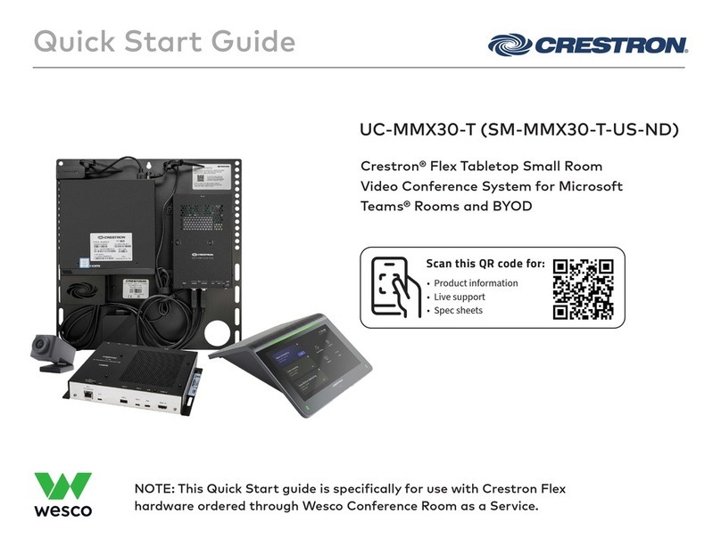Crestron UC-MMX30-T quick start guide