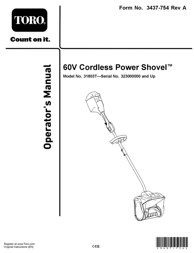 Toro Shovel 31803T Operator's manual
