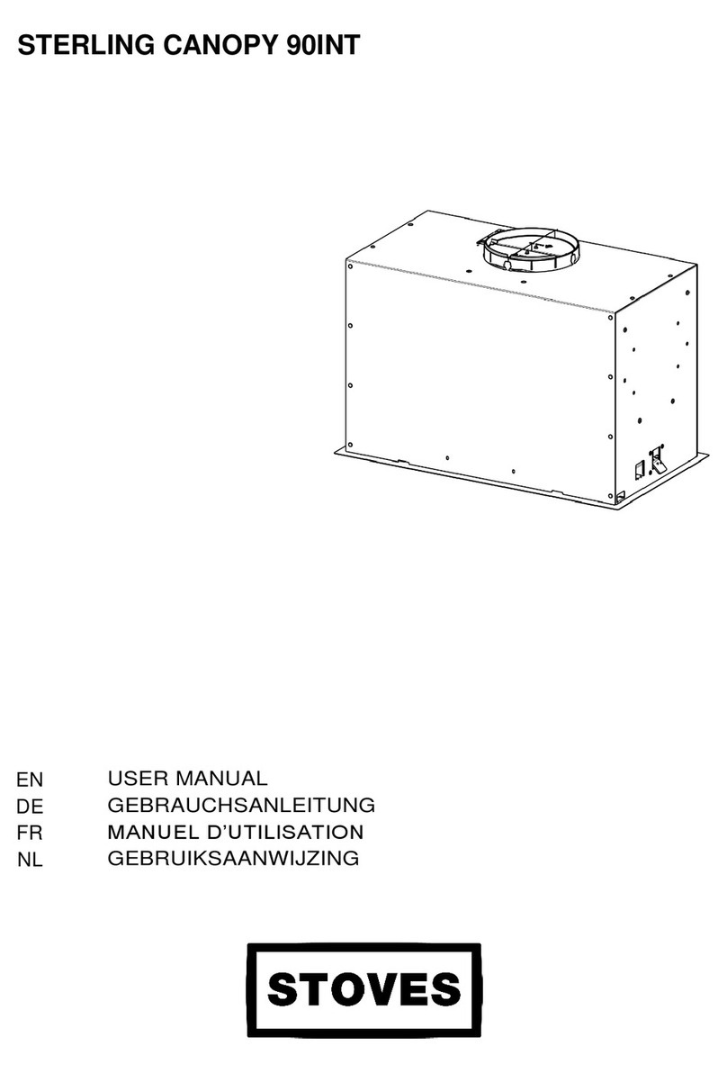 STOVES STERLING CANOPY 90INT User manual STOVES STERLING CANOPY 90INT User manual