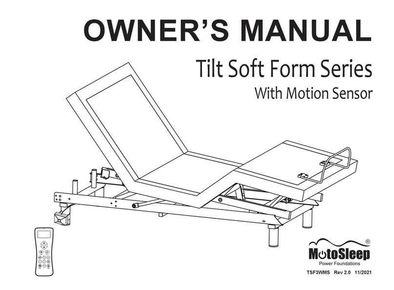 MotoSleep Tilt Soft Form Series owner's manual