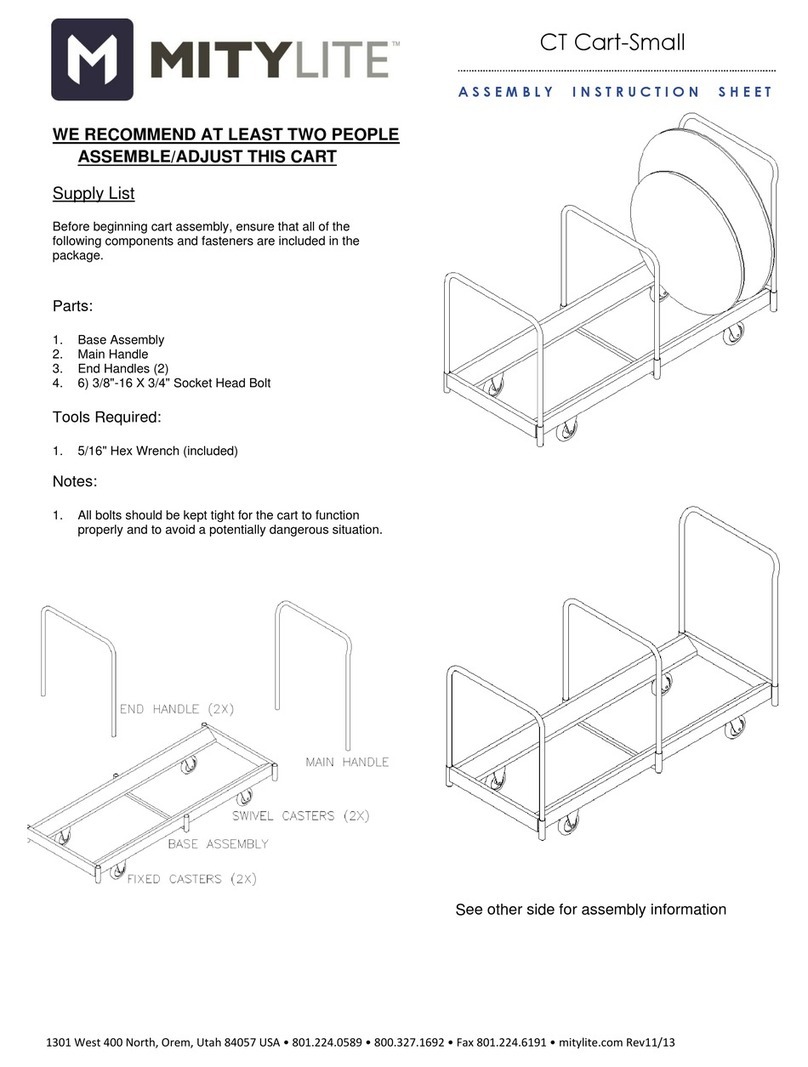 MityLite CT Cart-Small Assembly instruction sheet