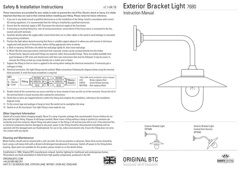 Davey Lighting Original BTC 7680 instruction manual