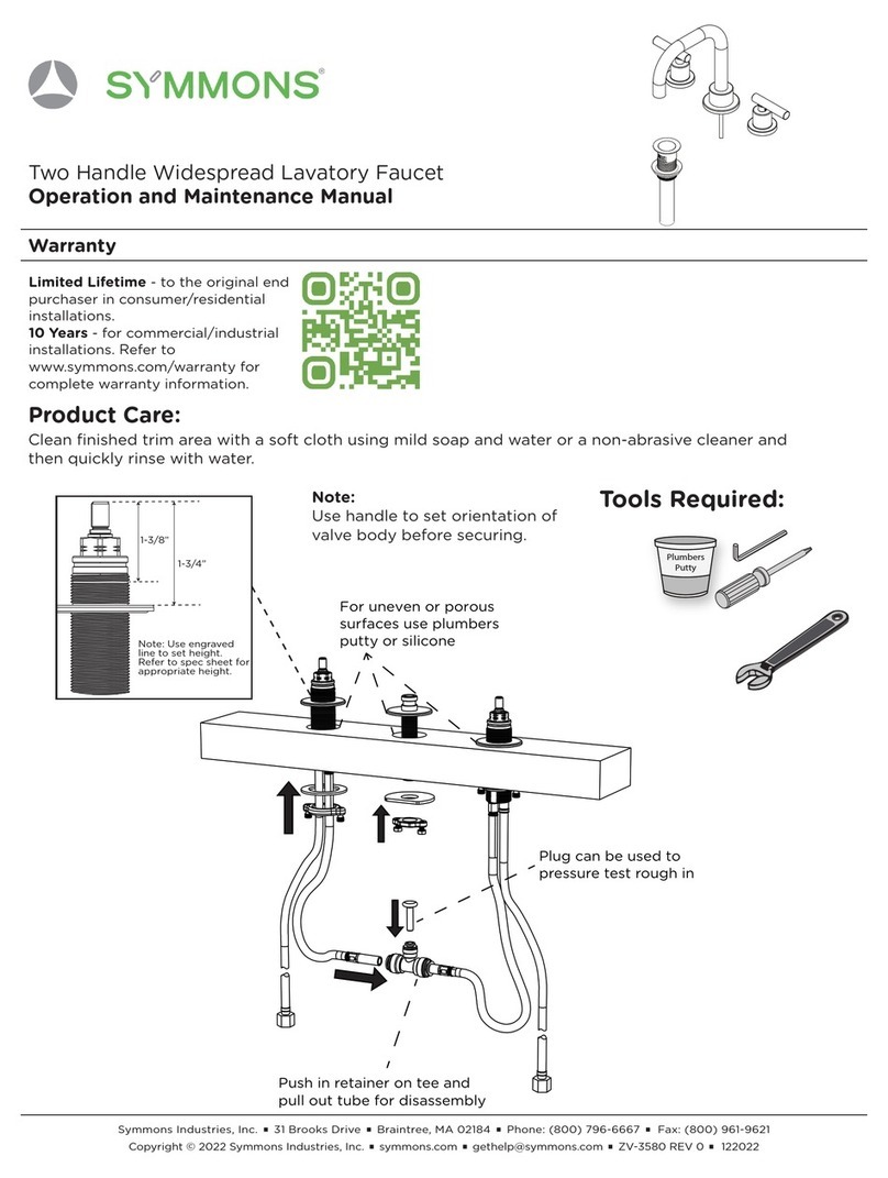 Symmons Dia SLW3512PP User manual Symmons Dia SLW3512PP User manual