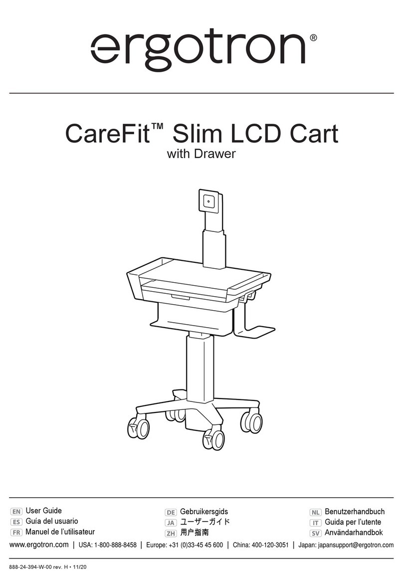 Ergotron CareFit Slim LCD Cart with Drawer User manual