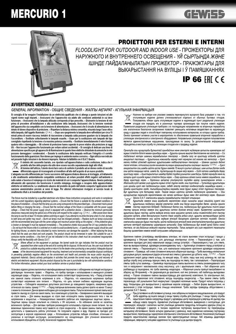 Gewiss MERCURIO 1 manual
