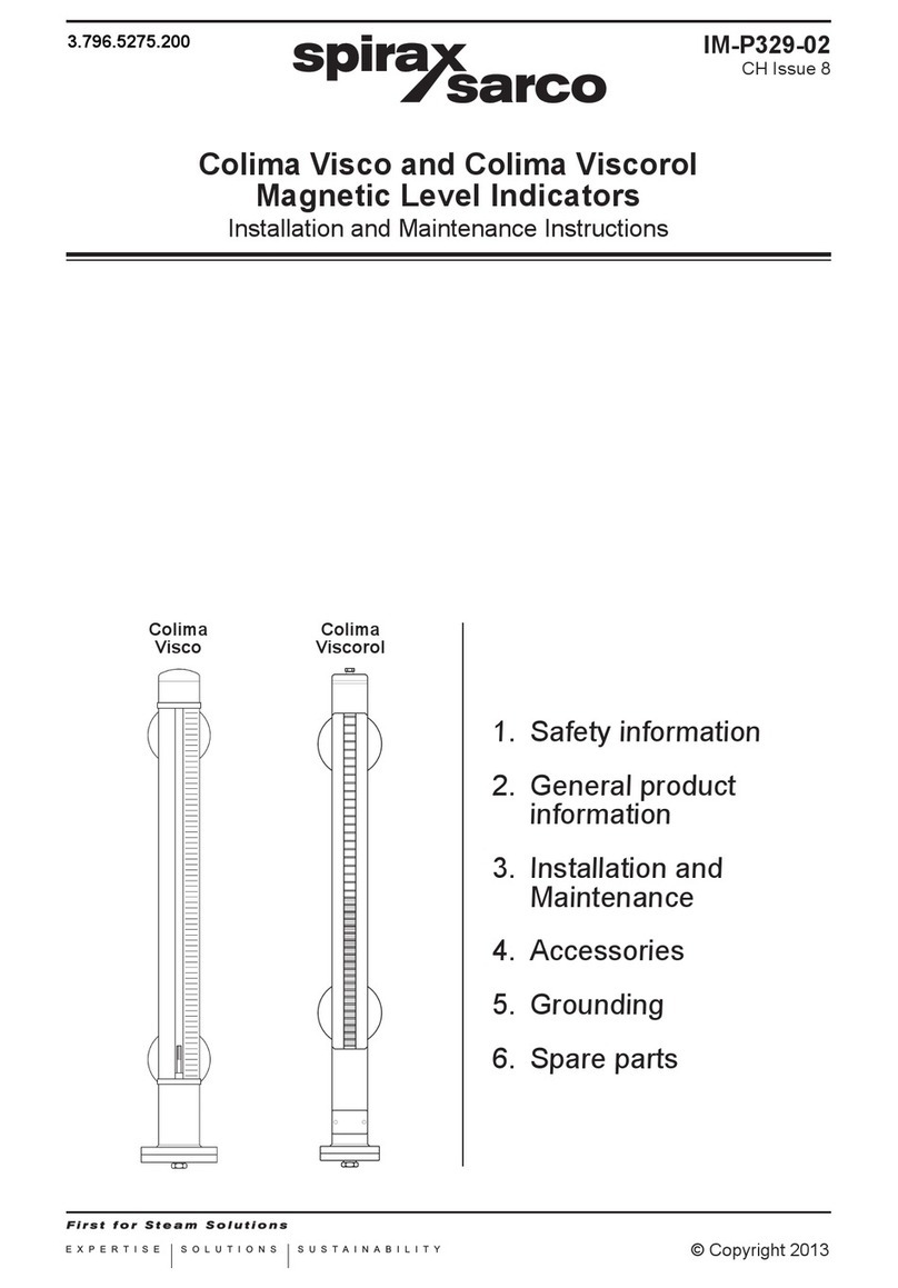 Spirax Sarco Colima Visco Installation and maintenance instructions