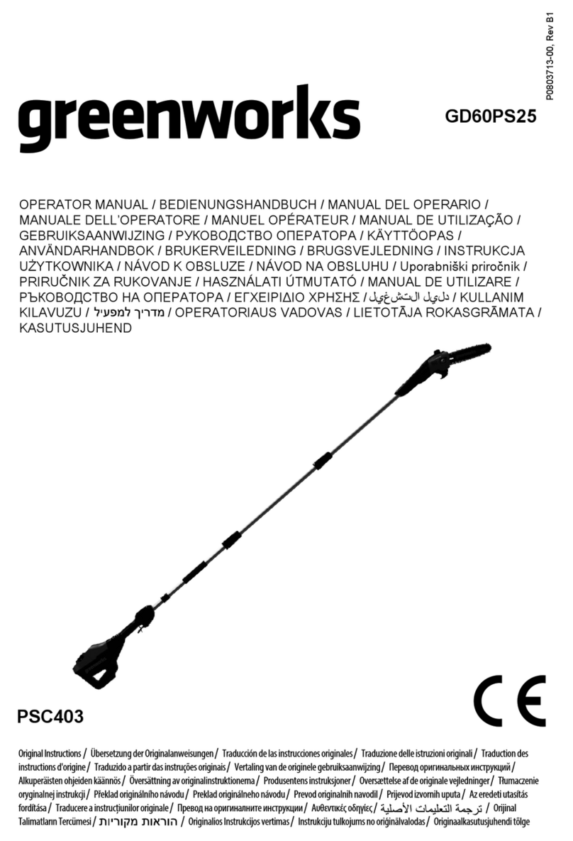 GreenWorks GD60PS25 User manual