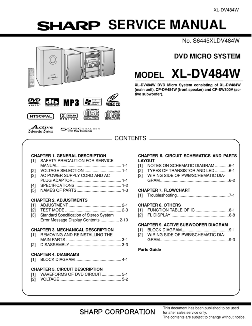 Sharp XL-DV484W User manual Sharp XL-DV484W User manual