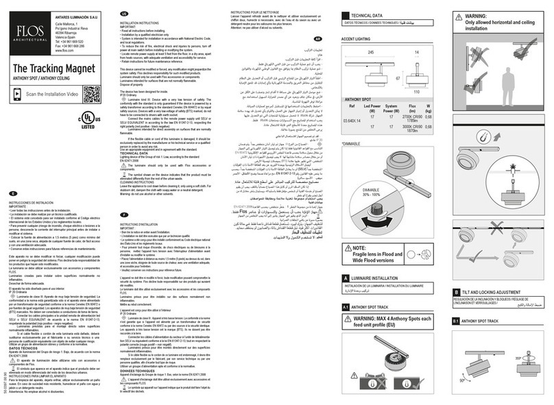 FLOS ARCHITECTURAL The Tracking Magnet User manual