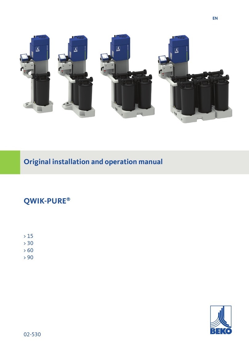 Beko QWIK-PURE 15 Installation and operation manual Beko QWIK-PURE 15 Installation and operation manual