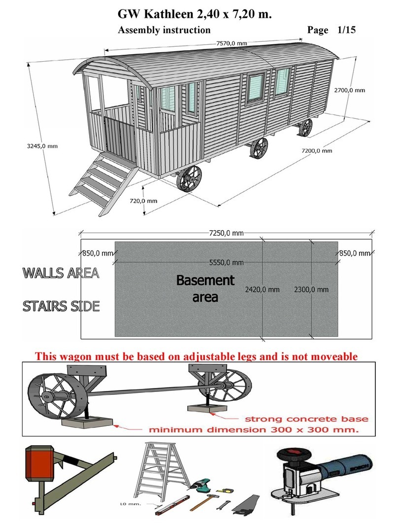 Tuindeco GW Kathleen 2,40 x 7,20 m Assembly instruction
