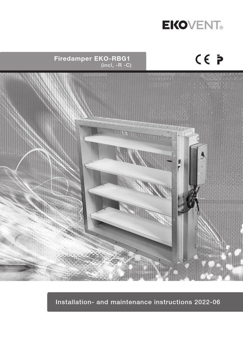 EKOVENT EKO-RBG1 Installation and maintenance instructions