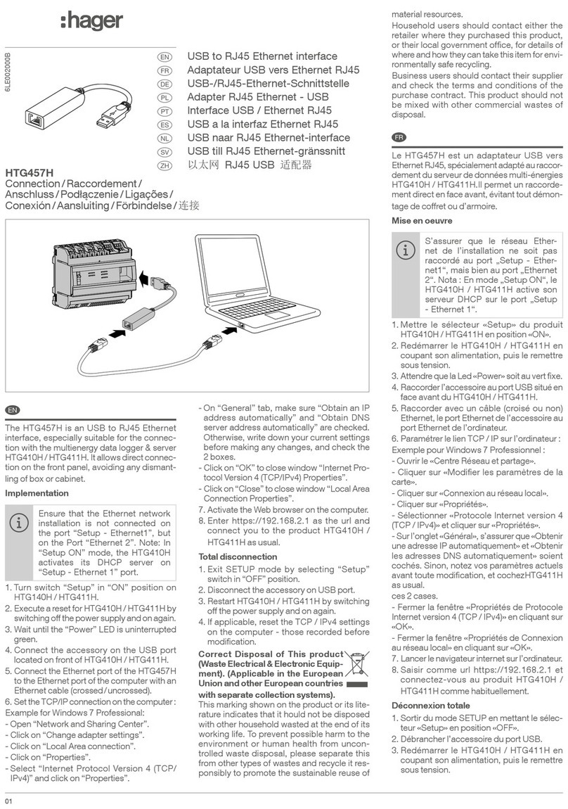 hager HTG457H manual