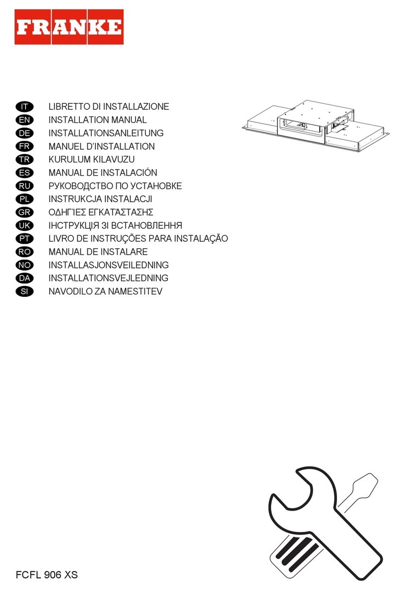 Franke Galaxy FCFL 906 XS installation manual