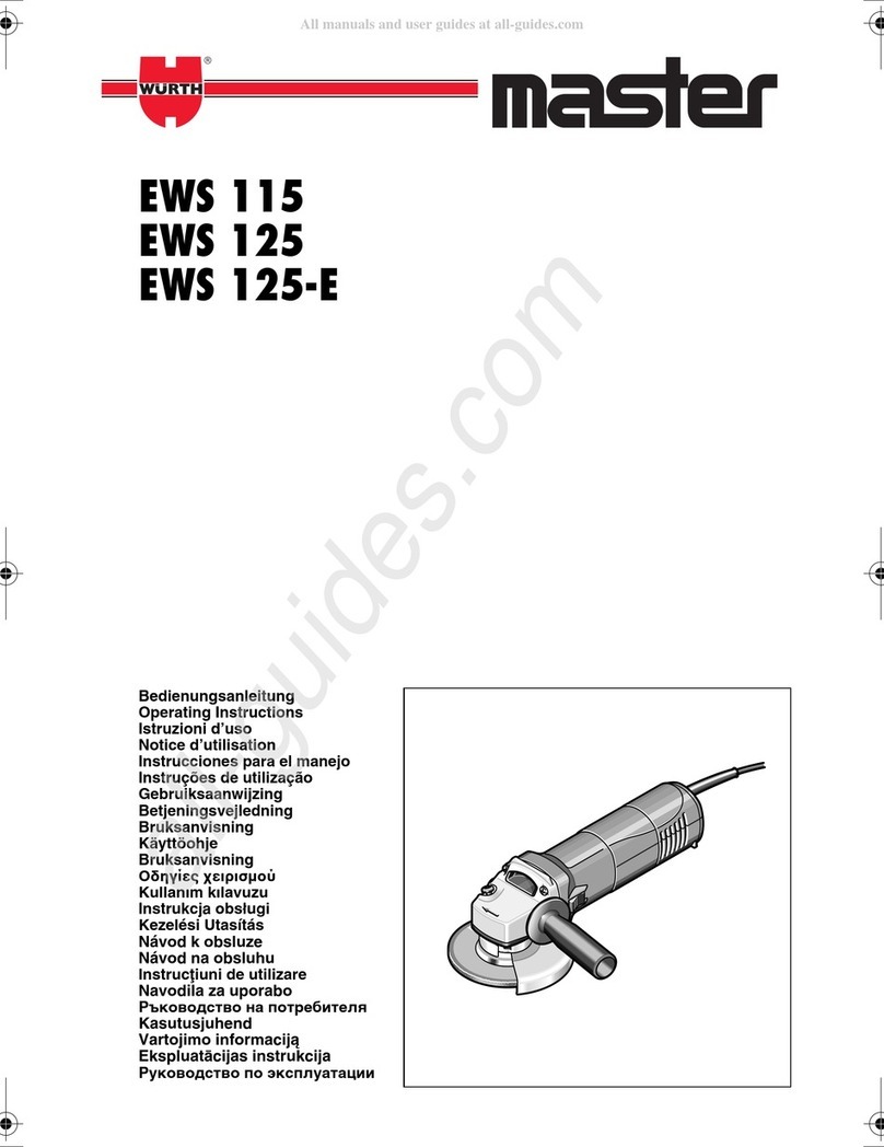 Master EWS 115 operating instructions