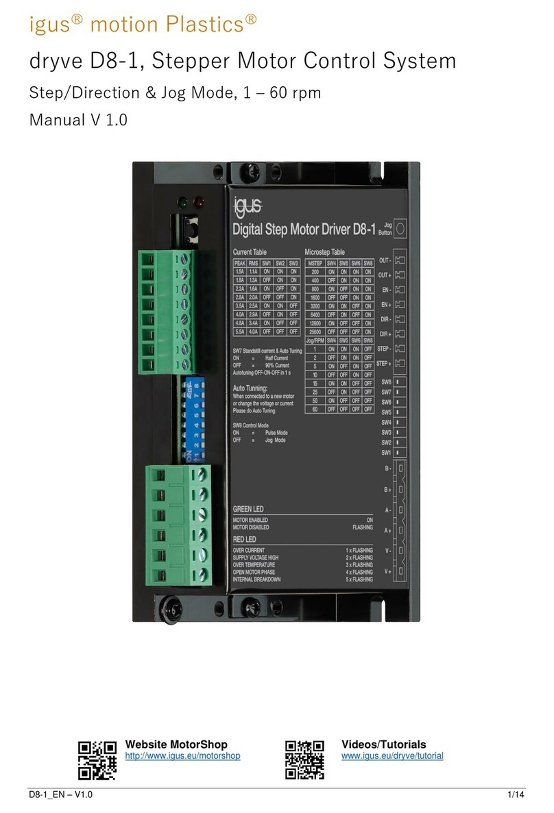 igus motion Plastics D8-1 manual