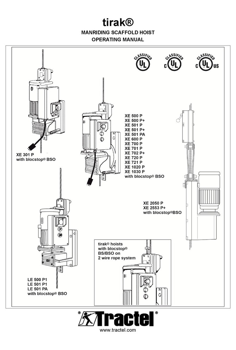 Tractel Tirak Blocstop BSO XE 301 P operating manual
