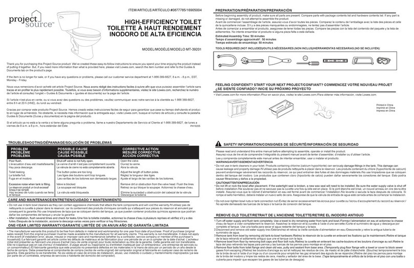 Project Source MT-39201 User manual