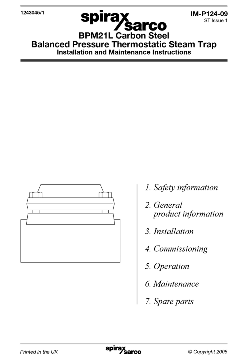 Spirax Sarco BPM21L Installation and maintenance instructions