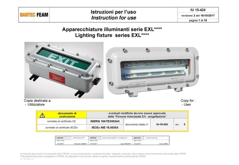 BARTEC FEAM EXL Series Instructions for use