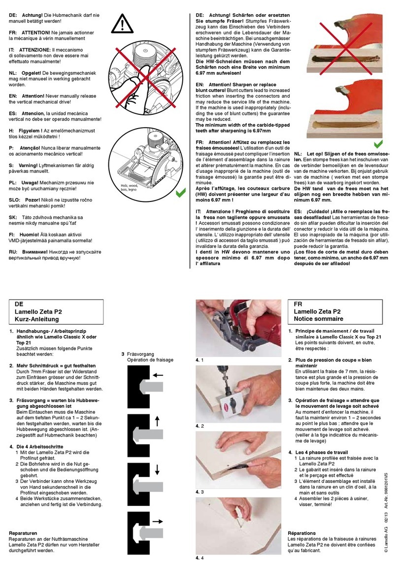 Lamello Zeta P2 quick start guide