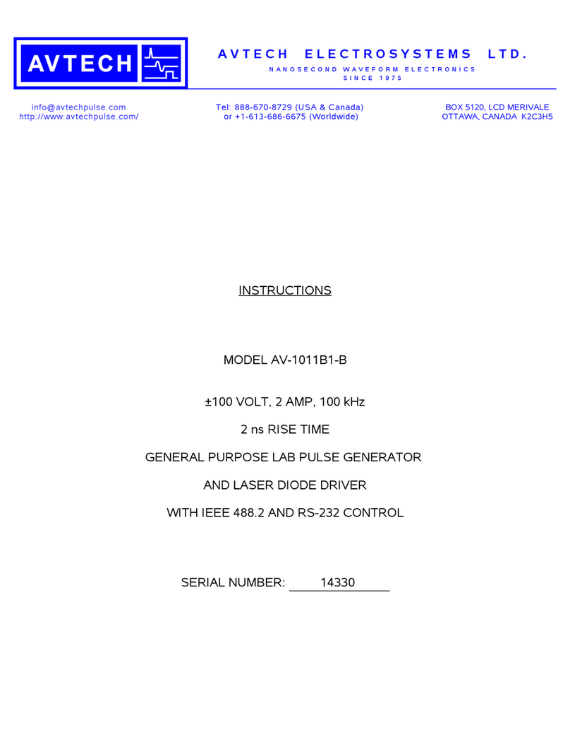AVTECH ELECTROSYSTEMS LTD. AV-1011B1-B instructions