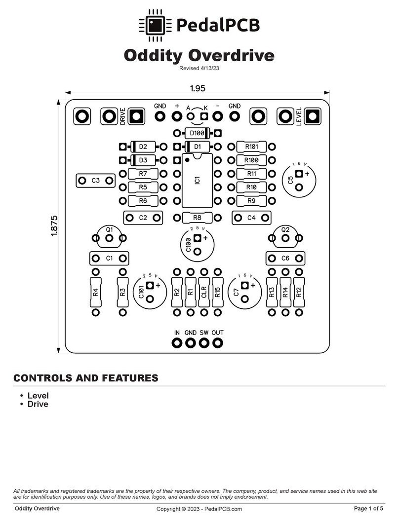 PedalPCB Oddity Overdrive manual