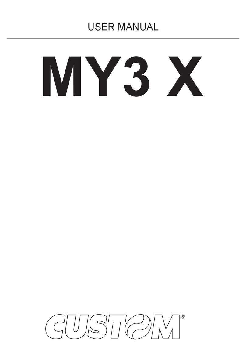 Custom Audio Electronics MY3 X User manual Custom Audio Electronics MY3 X User manual