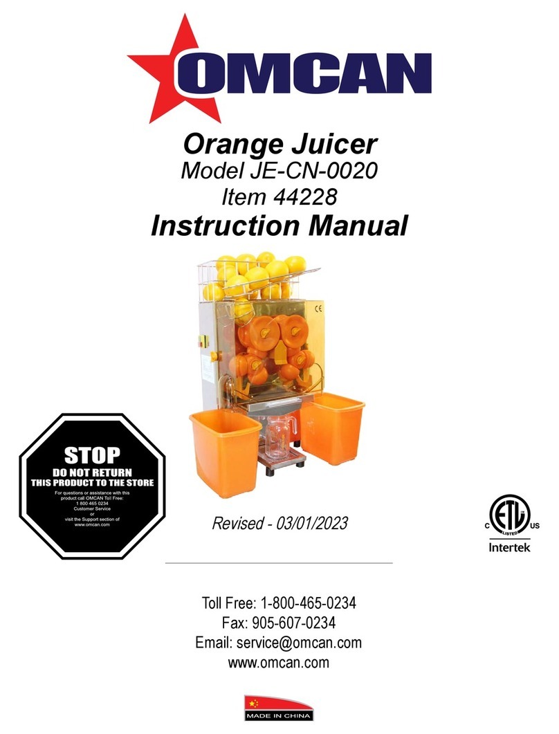 Omcan JE-CN-0020 User manual Omcan JE-CN-0020 User manual