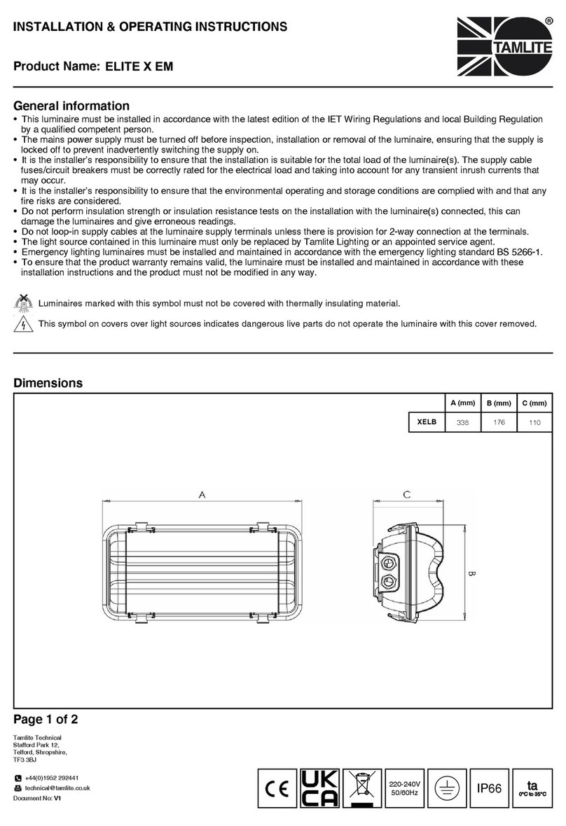 Tamlite ELITE X EM Manual