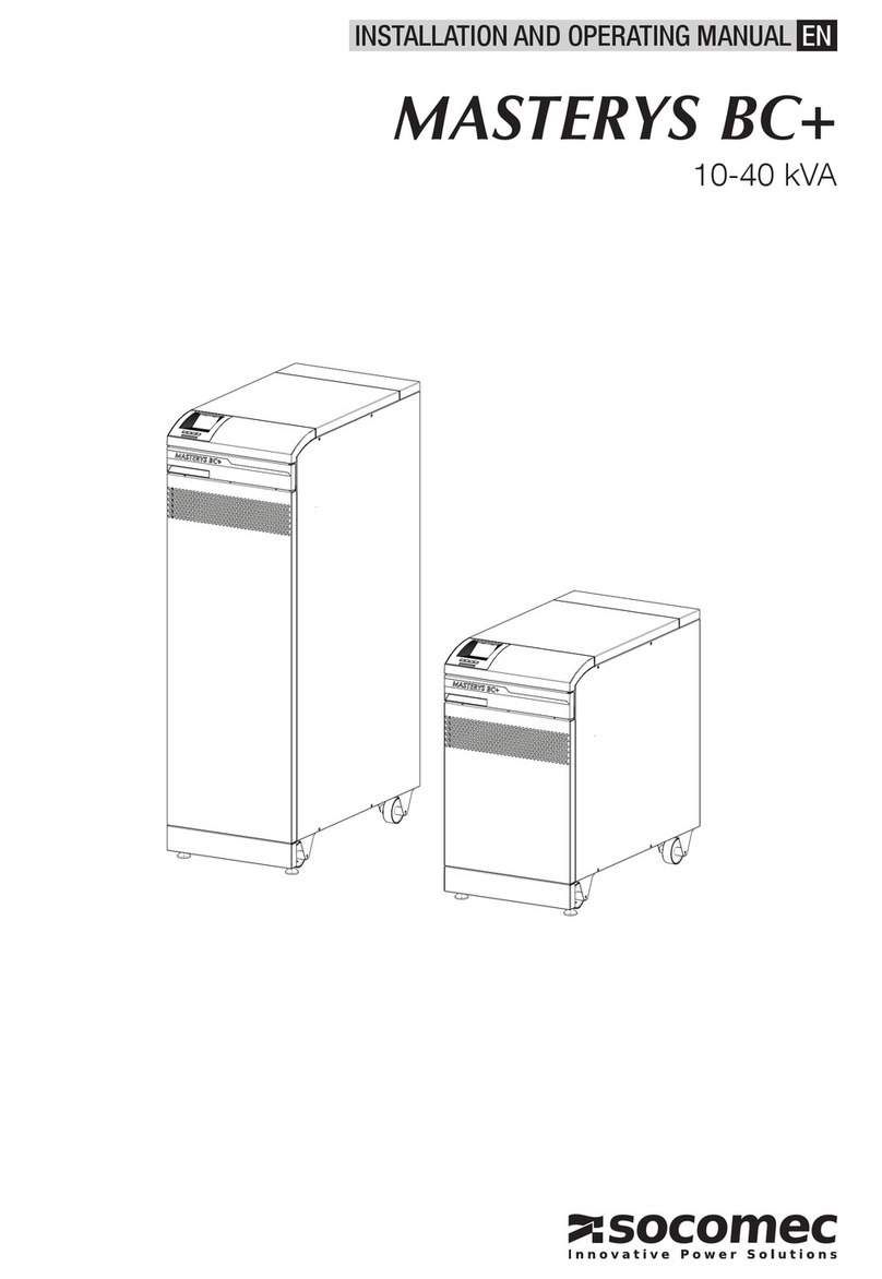 socomec MASTERYS BC+ 10 kVA Installation and operating manual