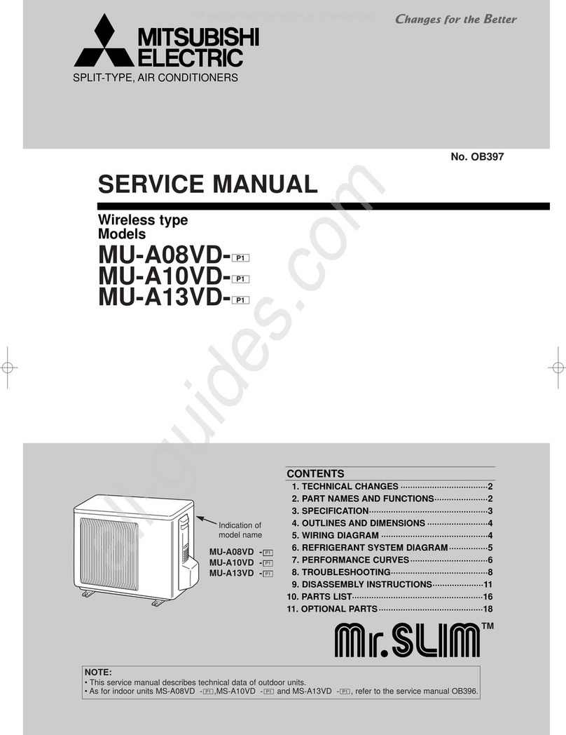 Mitsubishi Electric MU-A08VD-P1 User manual