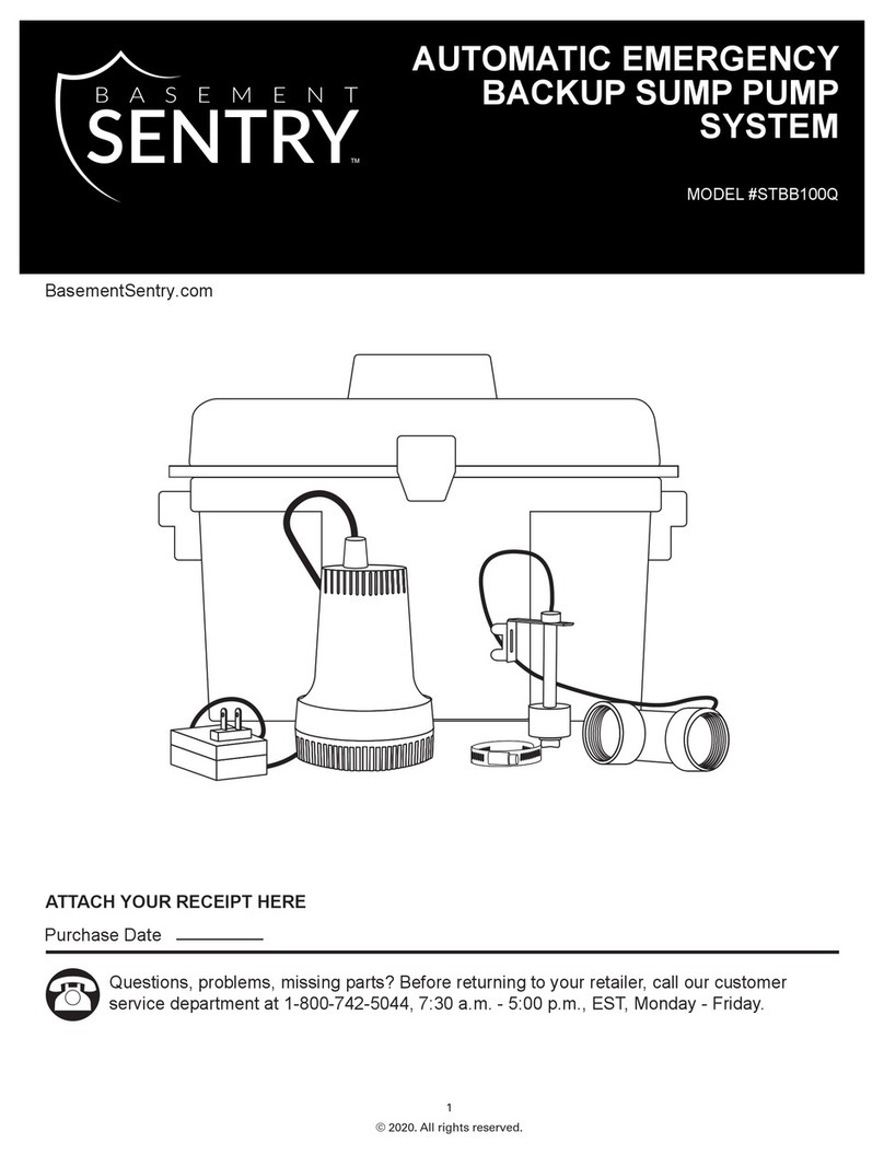 Basement Sentry STBB100Q operating manual