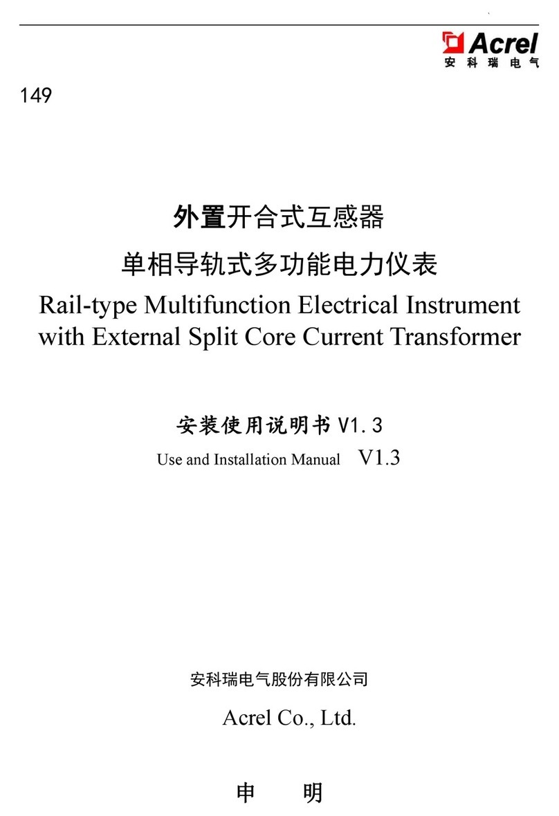 Acrel ACR10R-D TE Series Use and installation  manual