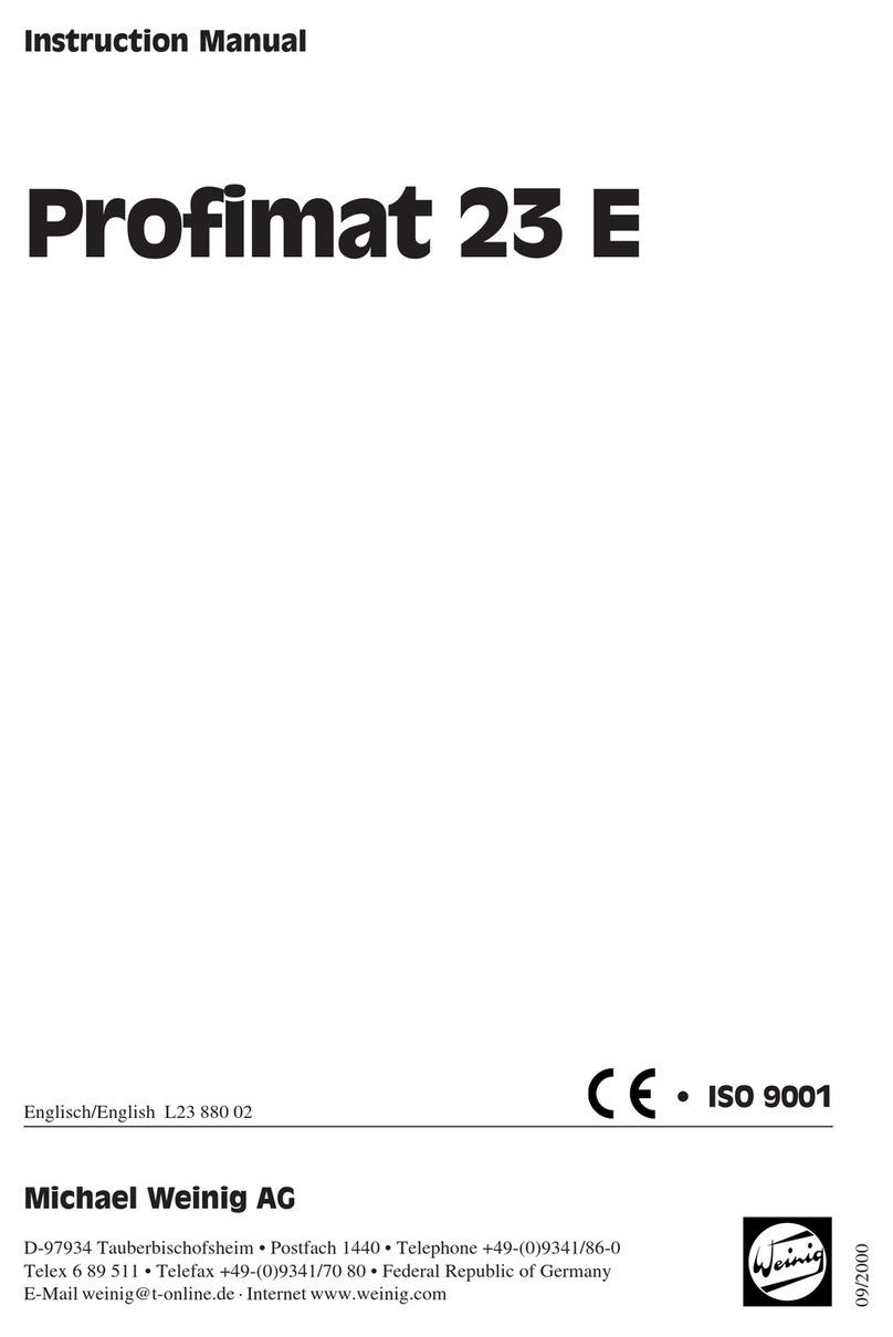 Weinig Profimat 23 E instruction manual