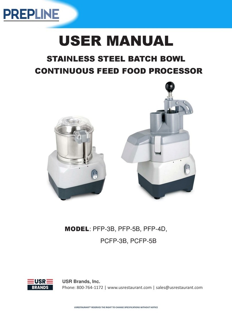 USR Brands PrepLine PFP-3B User manual