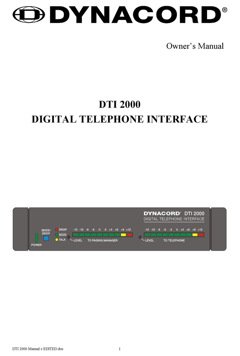 Dynacord DTI 2000 owner's manual