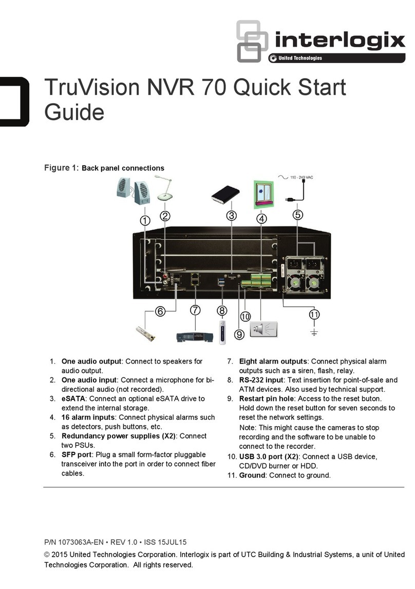 Interlogix TruVision NVR 70 User manual
