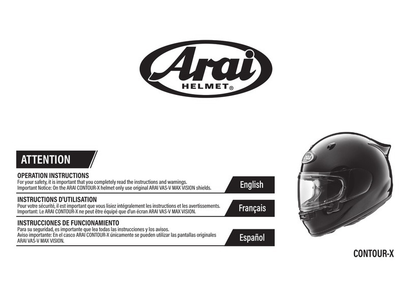 Arai Helmet CONTOUR-X Operation instructions